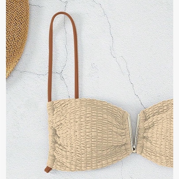 FUKKER Woman Sexy Bikini 2 Piece Smocked Cutout Bikini Set - Picture 4 of 5